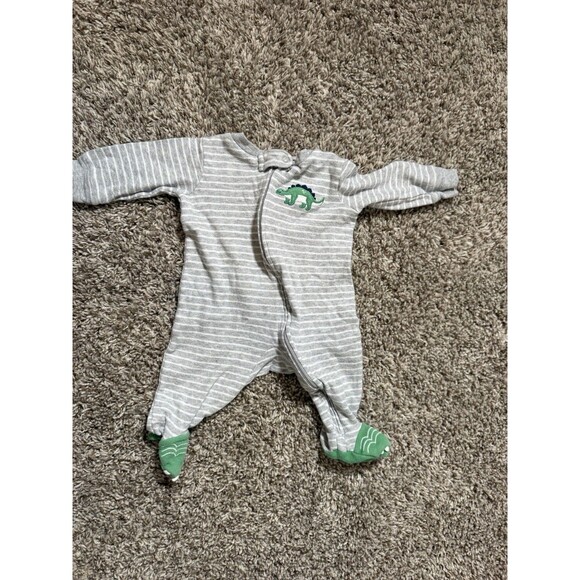 Carter's Other - Carter's Dinosaur Sleep & Play Baby Bodysuit Gray Zip Pajama 3M